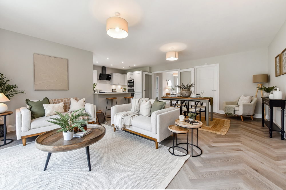 Living Room at Linwood Park by Amiri Homes